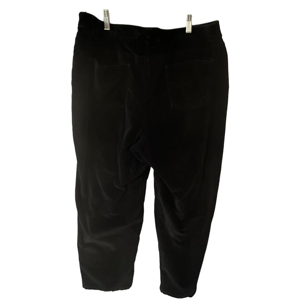 Talbots Black Wide Leg Velvet Pants